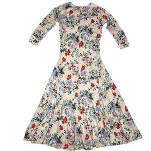 Polo Ralph Lauren Floral Waffle Knit Fit & Flare Dress